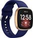 By Qubix Qubix - Compatible Fitbit bandje - Siliconen bandje - Donkerblauw
