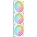CORSAIR iCUE LINK LX120 RGB 120 mm PWM Ventilatoren Drievoudig Pakket – Dubbele Lichtlussen – Inclusief iCUE LINK System Hub – CORSAIR AirGuide Technologie – Wit