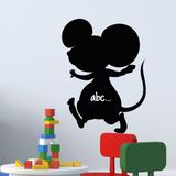 Ambiance Sticker Schoolbordsticker - uitwisbare zelfklevende muurstickers - MUIS SILHOUET I - 40x30cm