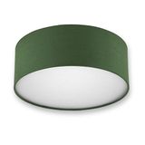 REV Plafondlamp – afdeklamp rond 30 cm met stoffen lampenkap in moderne look – ideaal voor slaapkamer, woonkamer en kinderkamer, donkergroen