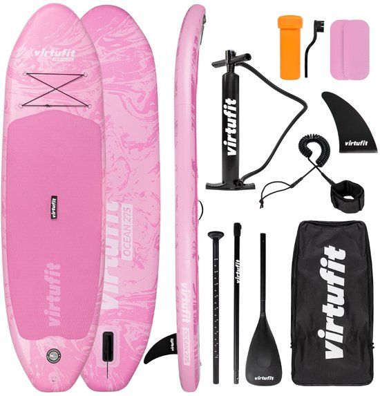 VirtuFit Supboard Ocean 275 - Pink - Opblaasbaar SUP Board - Allround - Incl. Accessoires