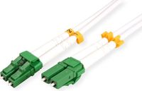 ROLINE glasvezelkabel duplex, 9/125µm OS2, LC/LC, APC, staal versterkt, LSOH, wit, 3 m