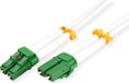 ROLINE glasvezelkabel duplex, 9/125µm OS2, LC/LC, APC, staal versterkt, LSOH, wit, 3 m