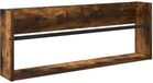 vidaXL - Tijdschriftenrek - Rook - Eiken - 80 - x - 12 - x - 30 - cm - Bewerkt - hout