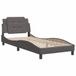 Zadar Cadre de lit sans matelas similicuir gris 90x200 cm