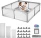 VEVOR Baby Box 200x149cm, Kinderbox, Binnen en Buitenspeelplaats met Hek, 50 Ocean Balls, Ritsdeur en Ademend Gaas, Veilig Activiteitencentrum