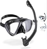 Cressi Combo Big Eyes + Alpha U.D. Uniseks masker, uitstekende zichtbaarheid, Big Eyes en droge snorkel, Alpha U.D. Ideaal voor duiken, snorkelen, eenheidsmaat
