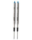 LAMY M16 balpenvulling met grote capaciteit, metaal – 2-pack – Originele navulling voor bijna alle Lamy balpennen – lichtecht – Middelste lijndikte, blauwe inkt