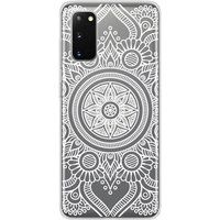 Samsung Galaxy S20 Plus mandala blanc bedrukt siliconen hoesje