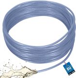 KOTARBAU® Persluchtslang ø 5 mm / 2,5 mm - Compressorslang - Luchtslang 50 m - PVC-slang met Weefselinleg - Waterslang - Transparant - Blauw