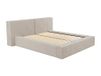 Vente-unique Bed met opbergruimte fluweel beige 160 x 200 cm