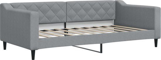 vidaXL Slaapbank Stof Lichtgrijs 90x190 cm