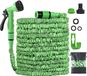 Tuyau d'arrosage extensible sans marque - 15m vert avec buse de pulvérisation multifonction