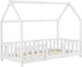 en.casa Kinderbed Sisimiut met uitvalbeveiliging 80x160 cm wit