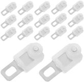 RUIJINGER Glissières de rideaux - 50 pièces - Plastique - Blanc/Noir