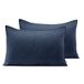 AmeliaHome 2 kussenslopen 50 x 70 cm antraciet lila kussenhoezen set ultrasoon stiksel polyester softa