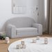 Maison Exclusive Canapé-lit enfant, 2 places, gris clair, tissu peluche doux