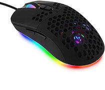 n/a 7200DPI USB Bedrade Muis Optische Gaming Honingraat Shell Muis RGB LED Backlight BlackUSB