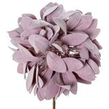 DRW Set van 6 kunstbloemen van EVA-schuim, kunststof en paars papier, 65 cm