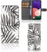 B2Ctelecom Samsung Galaxy A22 5G Hoesje Book Case Kunstleer TPU Bladeren Grey