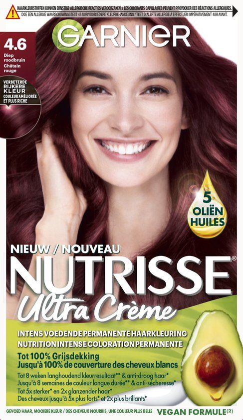 Garnier Nutrisse Ultra Crème 4.6 Diep Rood Middenbruin - Haarverf
