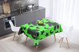 Bonamaison Tafelkleed, Anti-Mold, Sneldrogend, Waterdicht, 100% Polyester Tafellaken, Neon groene rook, 140 x 140 Cm