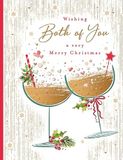 Piccadilly Greetings Kerstkaart die jullie beiden Champagne wenst - 8 x 6 inch