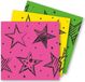 Folat Feest servetten - 40x - neon kleuren - 33 x 33 cm - papier
