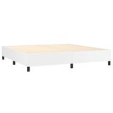 vidaXL Boxspringbed met matras en LED-verlichting, kunstleer, wit, 200x200 cm