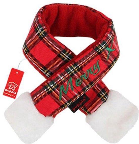 Puppia Kerst Sjaal Rood/Geruit Maat XL - Hond