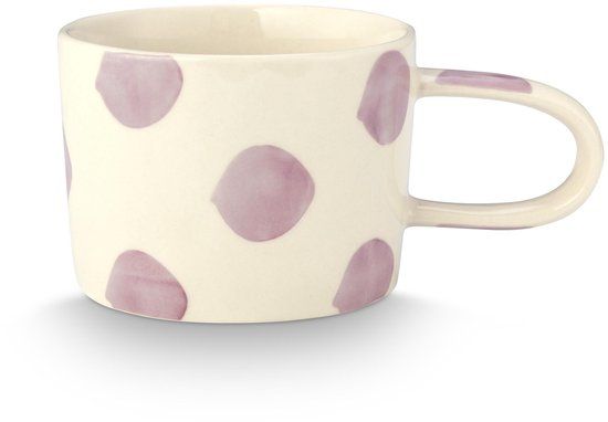 VT Wonen Mok met stippen – Lila – 350 ml – Keramiek