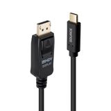 Lindy 43502 Video Kabel Adapter 3 m USB Type-C naar DisplayPort Zwart