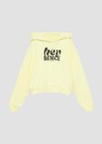 s.Oliver Sweatshirt met capuchon en printopdruk voor meisjes, licht citroen, maat 158/164
