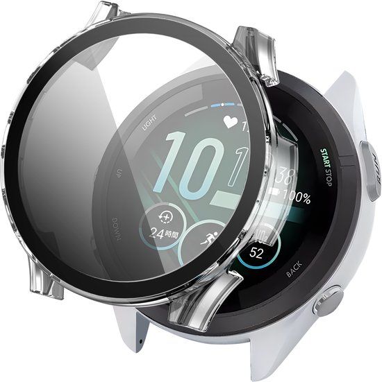 imoshion Ploonk B.V. Screen protector - Geschikt voor Garmin Forerunner 265S - Full Cover Hard Case - Transparant