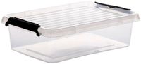 5Five opberg kist met deksel - Clip Box - 3 liter - 29 x 20 x 8 cm - kunststof - transparant