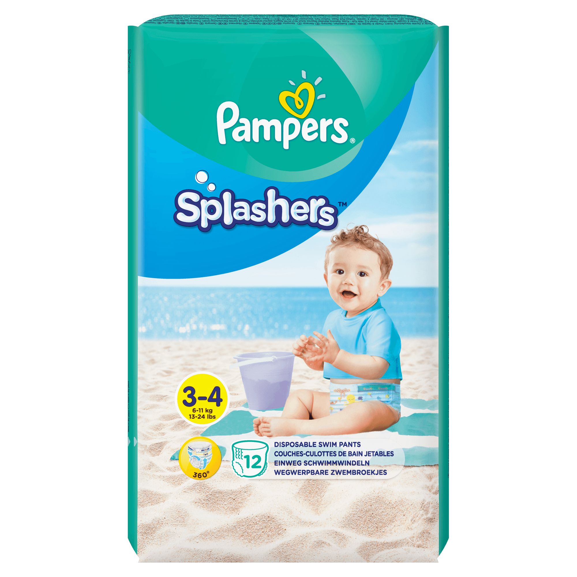 Pampers Splashers Zwemluiers Maat 3-4 (12 stuks)
