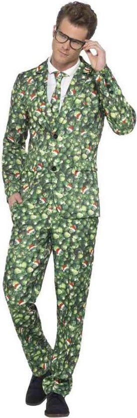 Smiffy's - Men's Brussels Sprout Costume - Green - Large - Christmas - Full Outfit