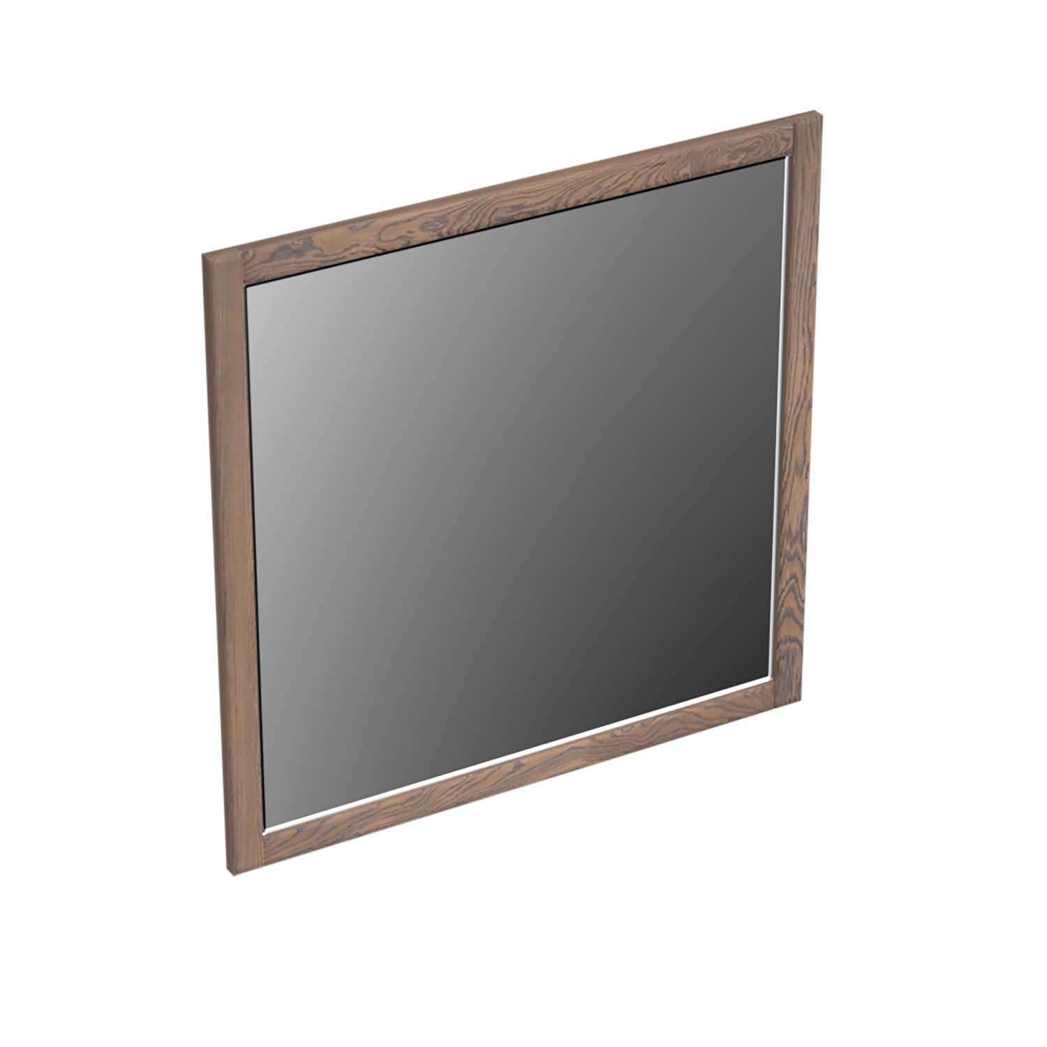 Forzalaqua Gela 2.0 Spiegel 80x80cm Vierkant Zonder Verlichting Met Frame Massief Eiken Havanna 8071315