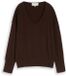 Tom Tailor - Oversized gebreide trui met kasjmier - Maat L - java dark brown melange