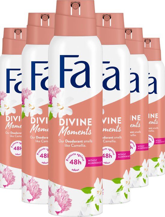 Fa Divine Moments Deodorant Spray - 6 x 150ml