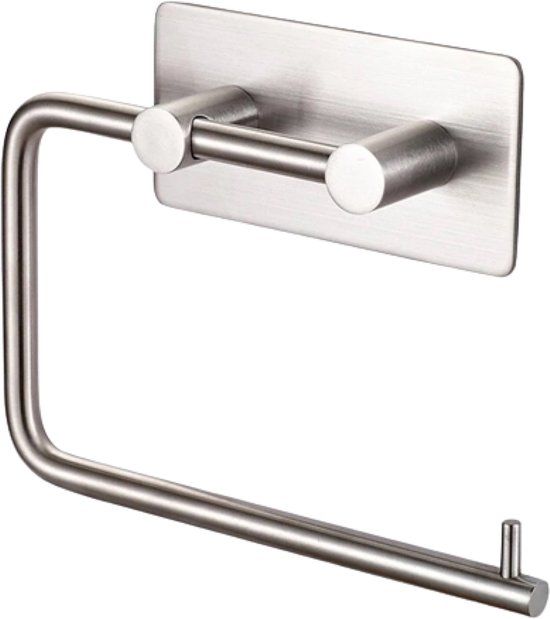 Eavy WC rolhouder Zonder Boren - Zelfklevend - RVS Zilver