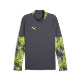 PUMA Trainingsshirt Individualcup Kwartrits - Galactic Grey/groen, maat Medium