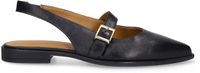 No Stress Dames Zwarte Leren Slingbacks Maat 41