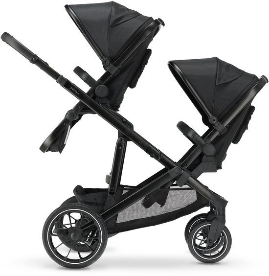 Deryan Evy V2 Kinderwagen - Duo Kinderwagen - Uitbreidbaar - Zwart