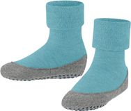 FALKE Cosyshoe Minis Noppen op de zool wol huissokken kinderen blauw - maat 23-24