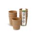 GREENBOX 25 stuks geribbelde bekers To Go kartonnen bekers van bruin kraftkarton, ongebleekt, milieuvriendelijke koffiedrinkbekers wegwerp biologisch onbedrukt, 200 ml, 100% biologisch afbreekbaar
