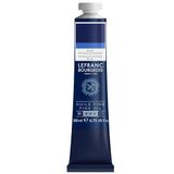 Lefranc Bourgeois 301825 Fijne olieverf van uitstekende kwaliteit, lichtecht met een gelijkmatige consistentie, tube van 200 ml, ideaal voor spieraammen, canvas, schilderbord - Ftalocyanine blauw
