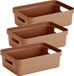 Sunware Opbergbox Sigma - 6 stuks - Kunststof - 9 liter - Terra - 35 x 24 x 12 cm