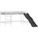 Maison Exclusive - Lit mezzanine pour enfant avec toboggan, blanc et anthracite, 80 x 200 cm
