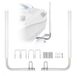 Latios Guide de remorque de bateau - Barre de guidage en forme de L - Hauteur 1,1 m - Largeur réglable jusqu'à 30 cm - Aide au centrage pour le remorquage - Pour bateaux de ski, de pêche et à voile